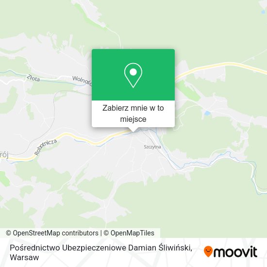 Mapa Pośrednictwo Ubezpieczeniowe Damian Śliwiński