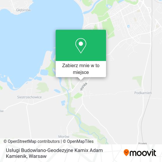 Mapa Usługi Budowlano-Geodezyjne Kamix Adam Kamienik