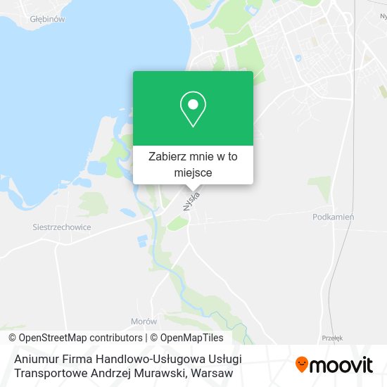 Mapa Aniumur Firma Handlowo-Usługowa Usługi Transportowe Andrzej Murawski