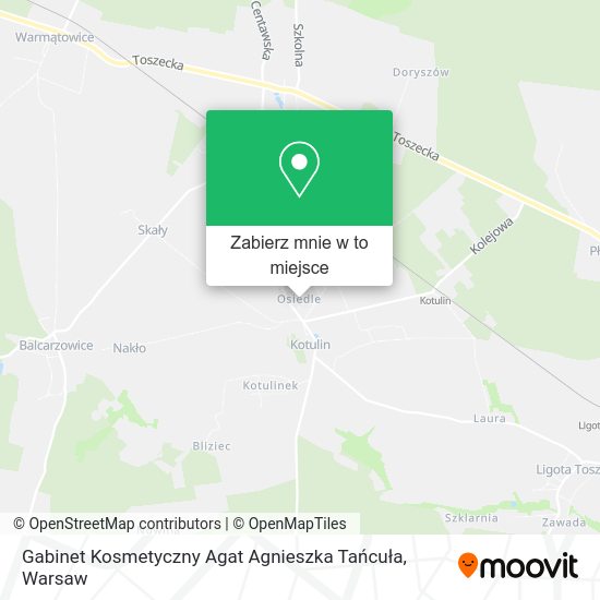 Mapa Gabinet Kosmetyczny Agat Agnieszka Tańcuła