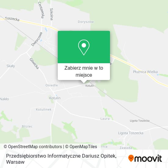 Mapa Przedsiębiorstwo Informatyczne Dariusz Opitek