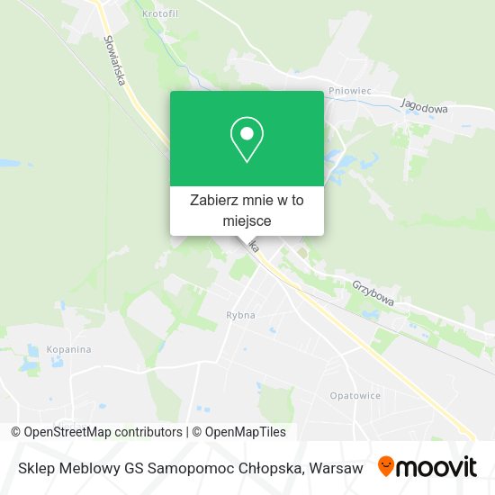 Mapa Sklep Meblowy GS Samopomoc Chłopska