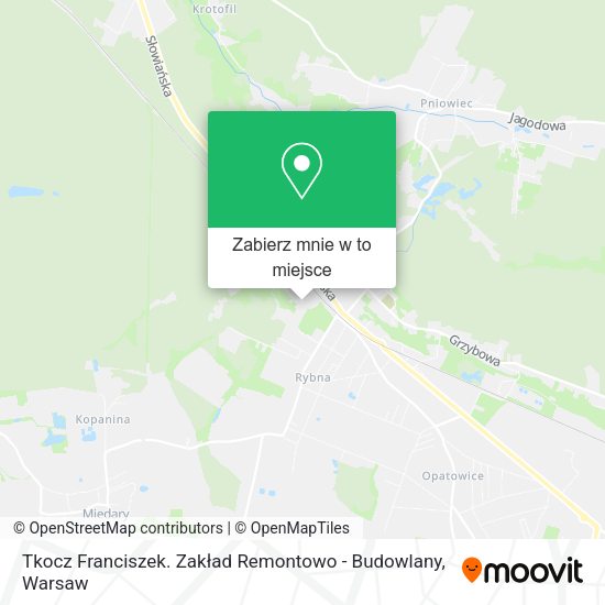 Mapa Tkocz Franciszek. Zakład Remontowo - Budowlany