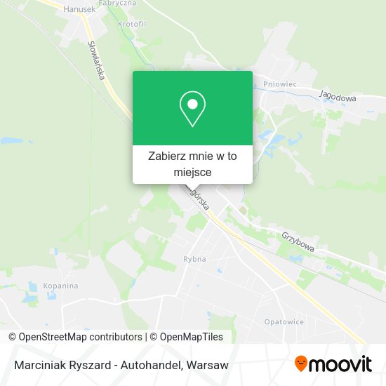 Mapa Marciniak Ryszard - Autohandel