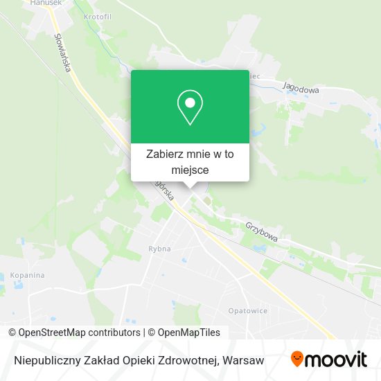 Mapa Niepubliczny Zakład Opieki Zdrowotnej