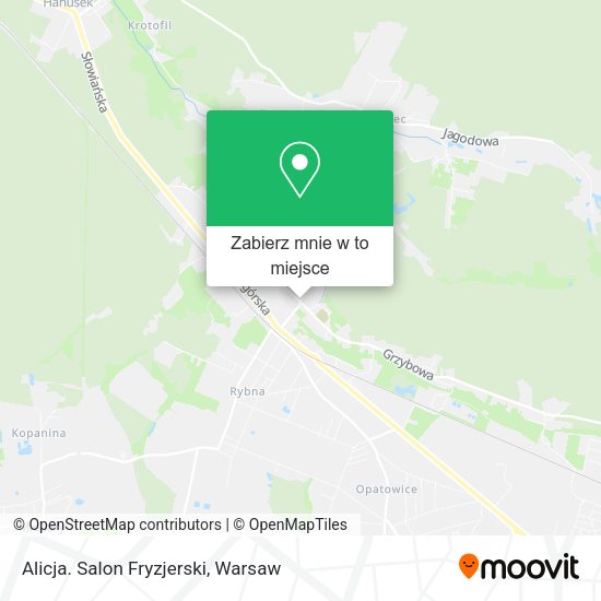 Mapa Alicja. Salon Fryzjerski