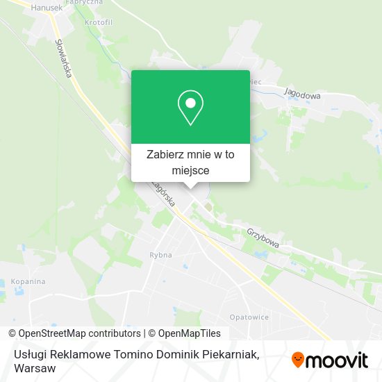 Mapa Usługi Reklamowe Tomino Dominik Piekarniak