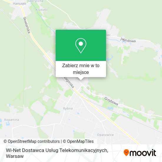 Mapa Wi-Net Dostawca Usług Telekomunikacyjnych