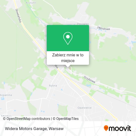 Mapa Widera Motors Garage