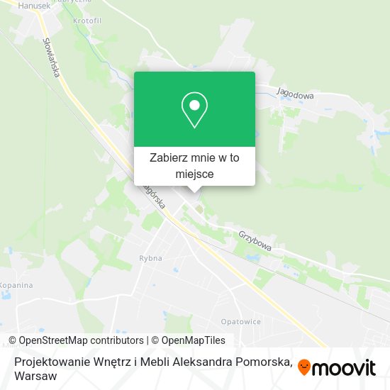 Mapa Projektowanie Wnętrz i Mebli Aleksandra Pomorska