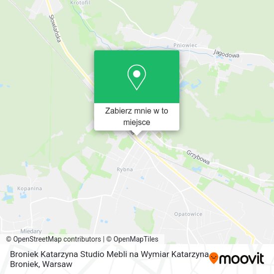 Mapa Broniek Katarzyna Studio Mebli na Wymiar Katarzyna Broniek