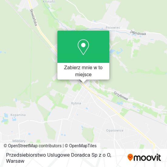 Mapa Przedsiebiorstwo Uslugowe Doradca Sp z o O