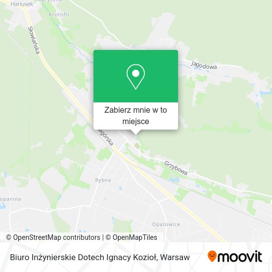 Mapa Biuro Inżynierskie Dotech Ignacy Kozioł