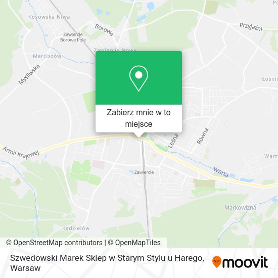 Mapa Szwedowski Marek Sklep w Starym Stylu u Harego