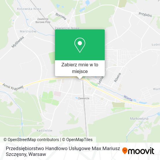 Mapa Przedsiębiorstwo Handlowo Usługowe Max Mariusz Szczęsny