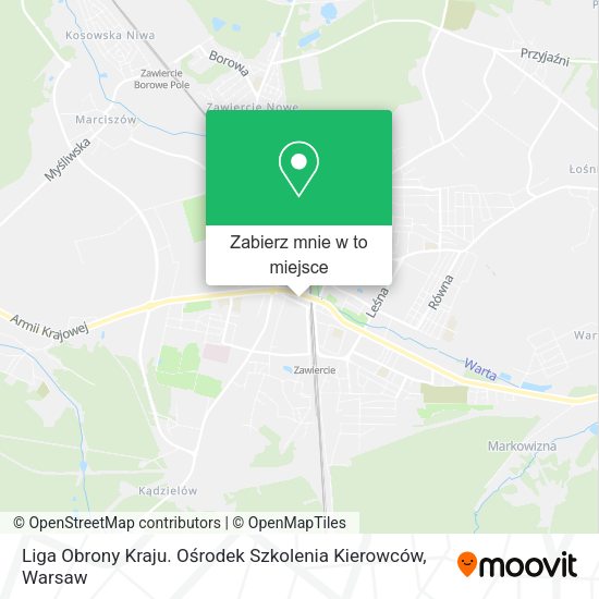 Mapa Liga Obrony Kraju. Ośrodek Szkolenia Kierowców