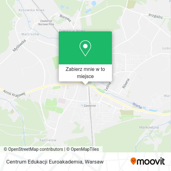 Mapa Centrum Edukacji Euroakademia