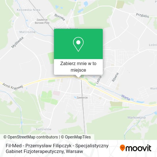 Mapa Fil-Med - Przemysław Filipczyk - Specjalistyczny Gabinet Fizjoterapeutyczny