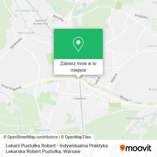 Mapa Lekarz Pustułka Robert - Indywidualna Praktyka Lekarska Robert Pustułka