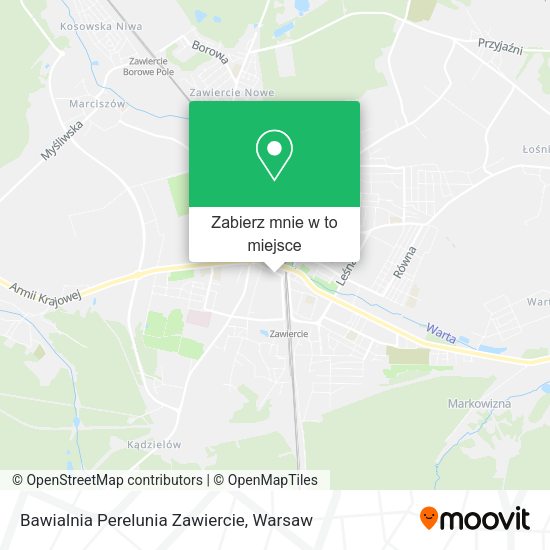 Mapa Bawialnia Perelunia Zawiercie