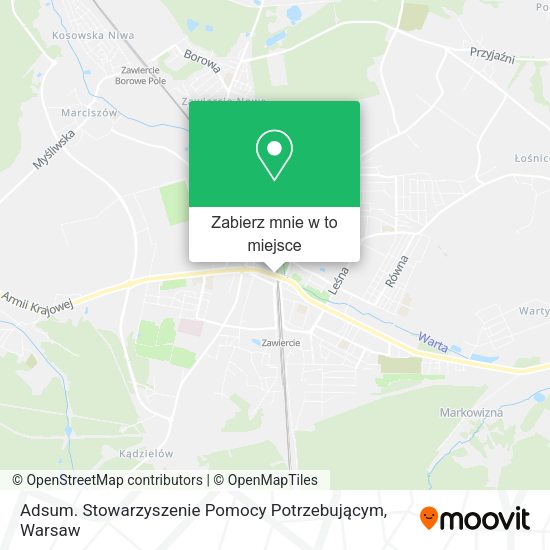 Mapa Adsum. Stowarzyszenie Pomocy Potrzebującym