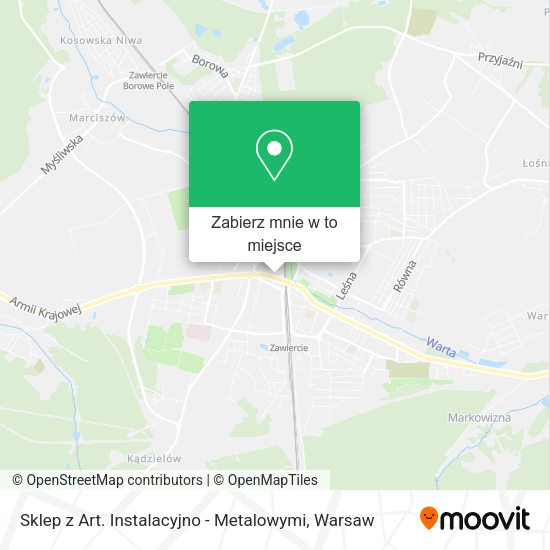 Mapa Sklep z Art. Instalacyjno - Metalowymi