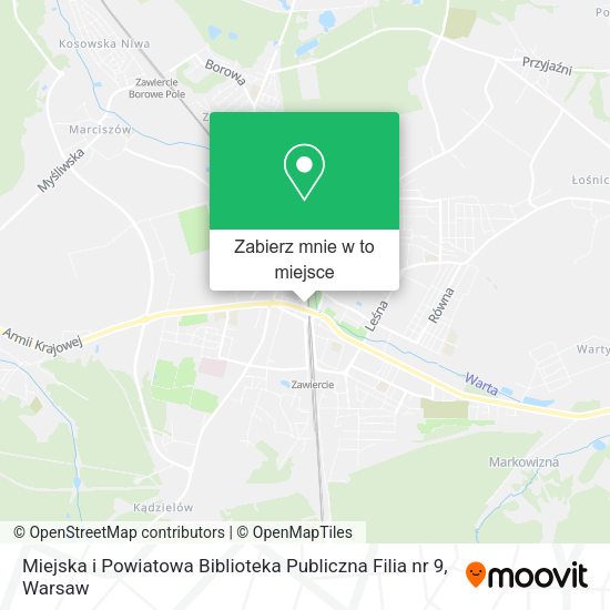 Mapa Miejska i Powiatowa Biblioteka Publiczna Filia nr 9