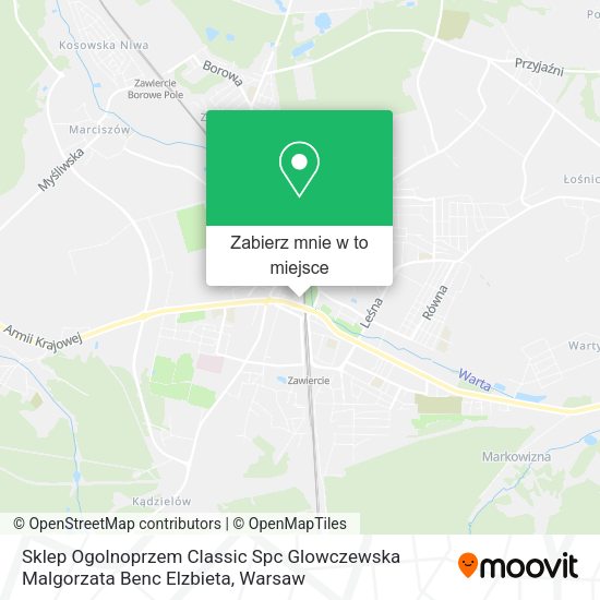 Mapa Sklep Ogolnoprzem Classic Spc Glowczewska Malgorzata Benc Elzbieta