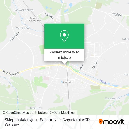 Mapa Sklep Instalacyjno - Sanitarny i z Częściami AGD