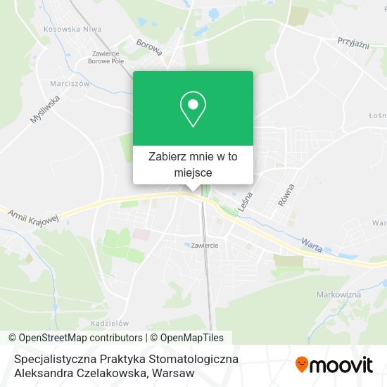 Mapa Specjalistyczna Praktyka Stomatologiczna Aleksandra Czelakowska