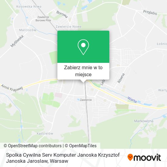 Mapa Spolka Cywilna Serv Komputer Janoska Krzysztof Janoska Jaroslaw