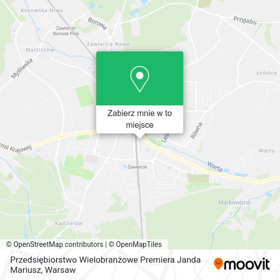 Mapa Przedsiębiorstwo Wielobranżowe Premiera Janda Mariusz