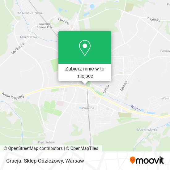 Mapa Gracja. Sklep Odzieżowy