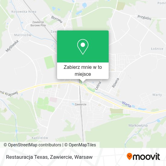 Mapa Restauracja Texas, Zawiercie