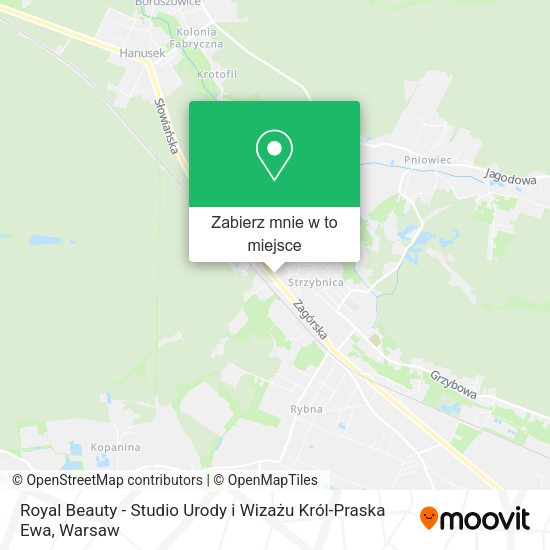 Mapa Royal Beauty - Studio Urody i Wizażu Król-Praska Ewa