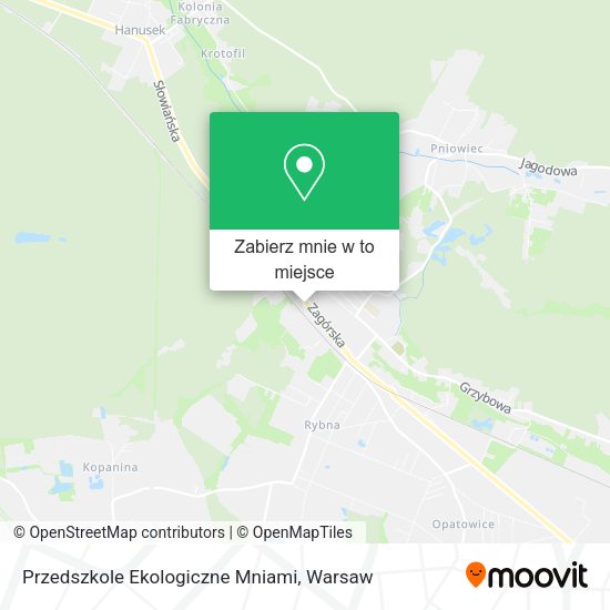 Mapa Przedszkole Ekologiczne Mniami