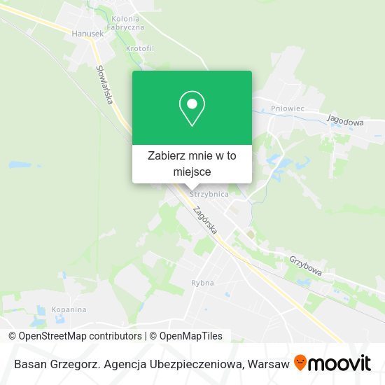 Mapa Basan Grzegorz. Agencja Ubezpieczeniowa