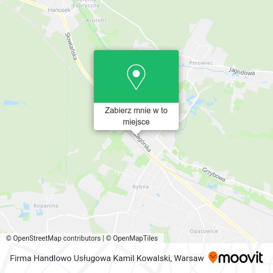 Mapa Firma Handlowo Usługowa Kamil Kowalski