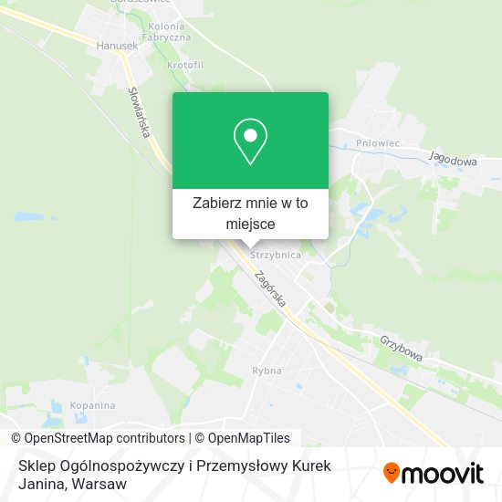 Mapa Sklep Ogólnospożywczy i Przemysłowy Kurek Janina