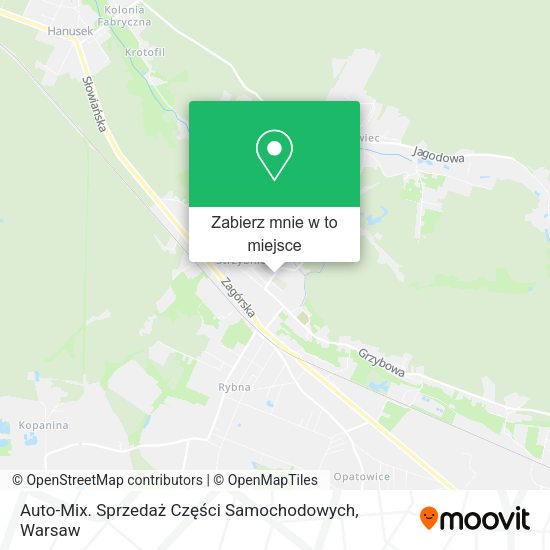 Mapa Auto-Mix. Sprzedaż Części Samochodowych