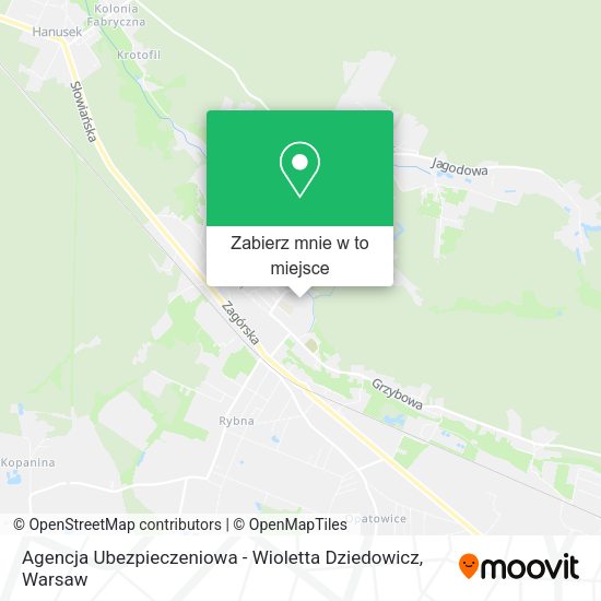 Mapa Agencja Ubezpieczeniowa - Wioletta Dziedowicz