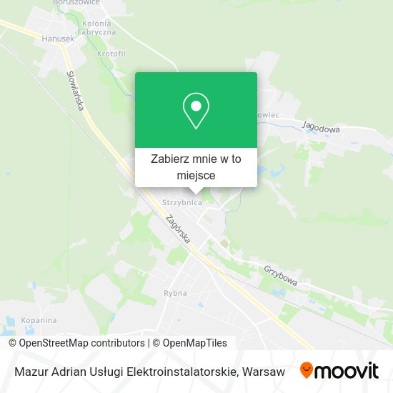 Mapa Mazur Adrian Usługi Elektroinstalatorskie