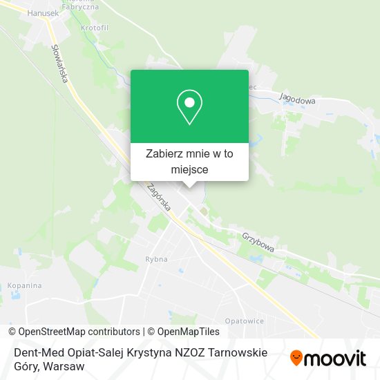 Mapa Dent-Med Opiat-Salej Krystyna NZOZ Tarnowskie Góry