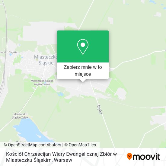 Mapa Kościół Chrześcijan Wiary Ewangelicznej Zbiór w Miasteczku Śląskim