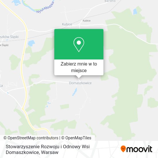 Mapa Stowarzyszenie Rozwoju i Odnowy Wsi Domaszkowice