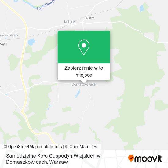 Mapa Samodzielne Koło Gospodyń Wiejskich w Domaszkowicach