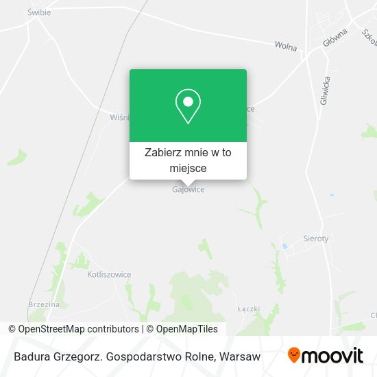 Mapa Badura Grzegorz. Gospodarstwo Rolne