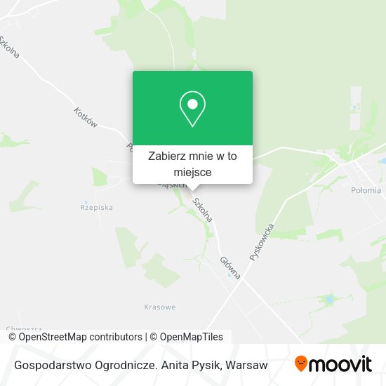 Mapa Gospodarstwo Ogrodnicze. Anita Pysik