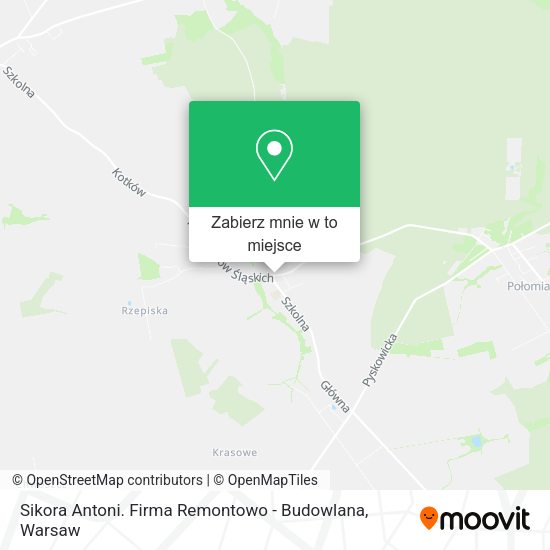 Mapa Sikora Antoni. Firma Remontowo - Budowlana