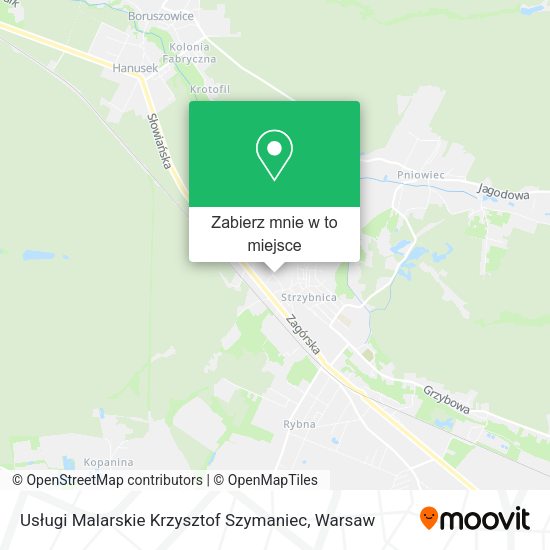 Mapa Usługi Malarskie Krzysztof Szymaniec